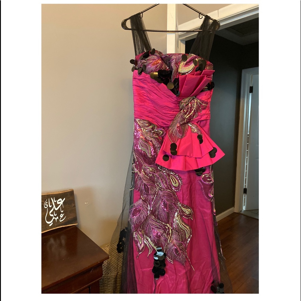Panoply Fuchsia Peacock Gown